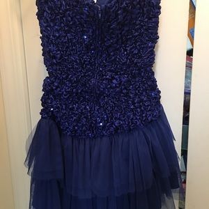 Royal blue short semi formal dress size xl